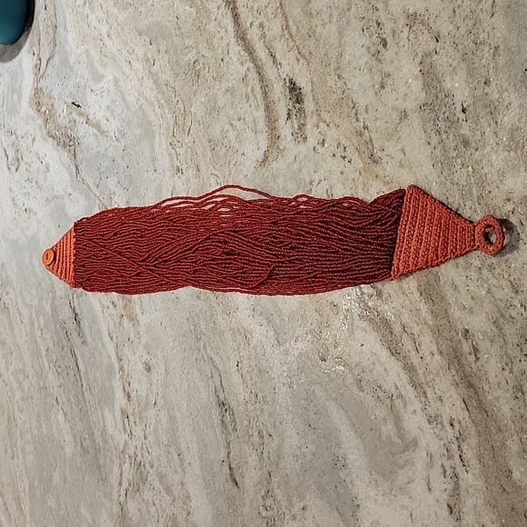 Vintage Red Coral sead Bead multi strand necklace - Picture 2 of 5